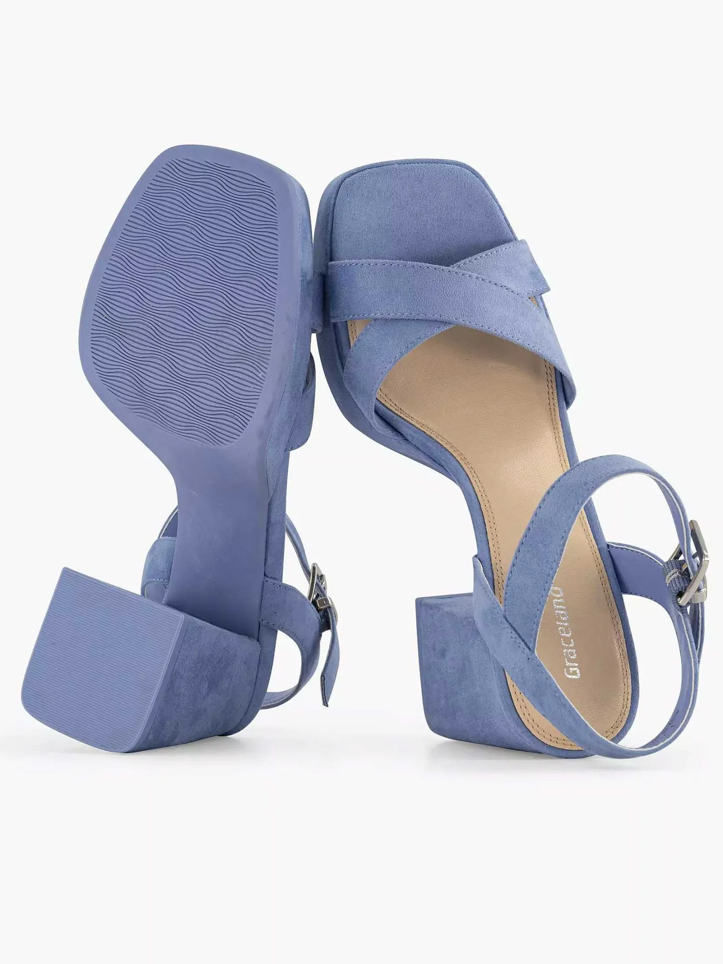 Clearance Blauwe Sandalette Dames Sandalen