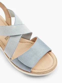 Discount Blauwe Sandalette Sleehak Dames Sandalen
