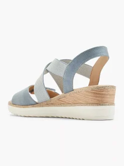 Discount Blauwe Sandalette Sleehak Dames Sandalen