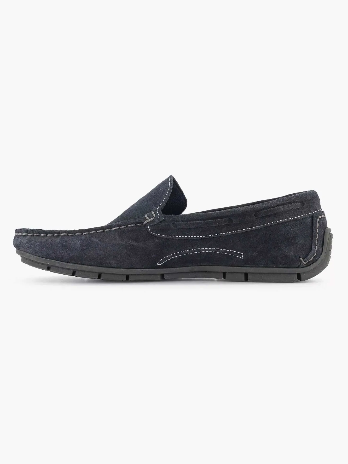 Discount Blauwe Suede Comfort Instapper Heren Instappers