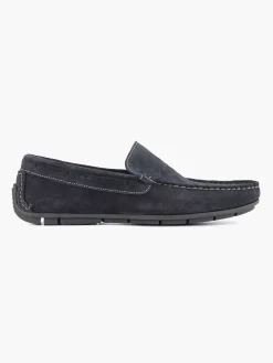 Discount Blauwe Suede Comfort Instapper Heren Instappers