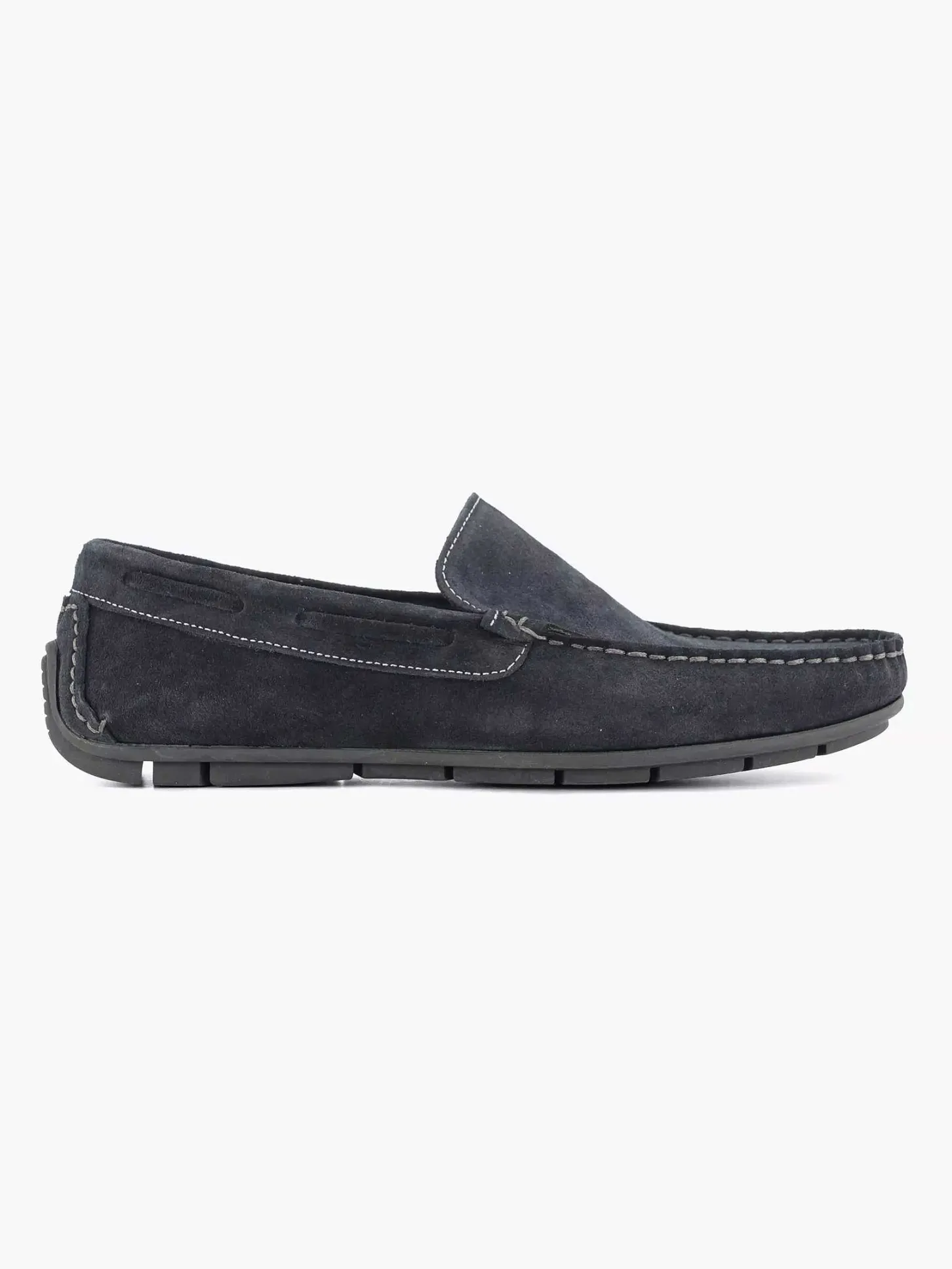 Discount Blauwe Suede Comfort Instapper Heren Instappers