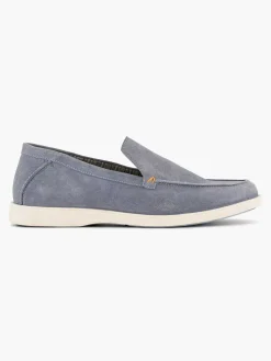Hot Blauwe Suede Loafer Heren Instappers