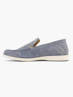 Hot Blauwe Suede Loafer Heren Instappers