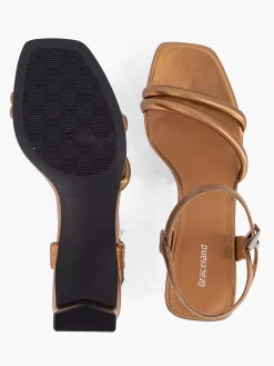 Online Bronze Sandalette Dames Sandalen