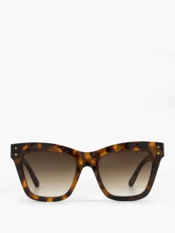 Online Bruine Cat Eye Zonnebril Print Dames Online Exclusive Accessoires