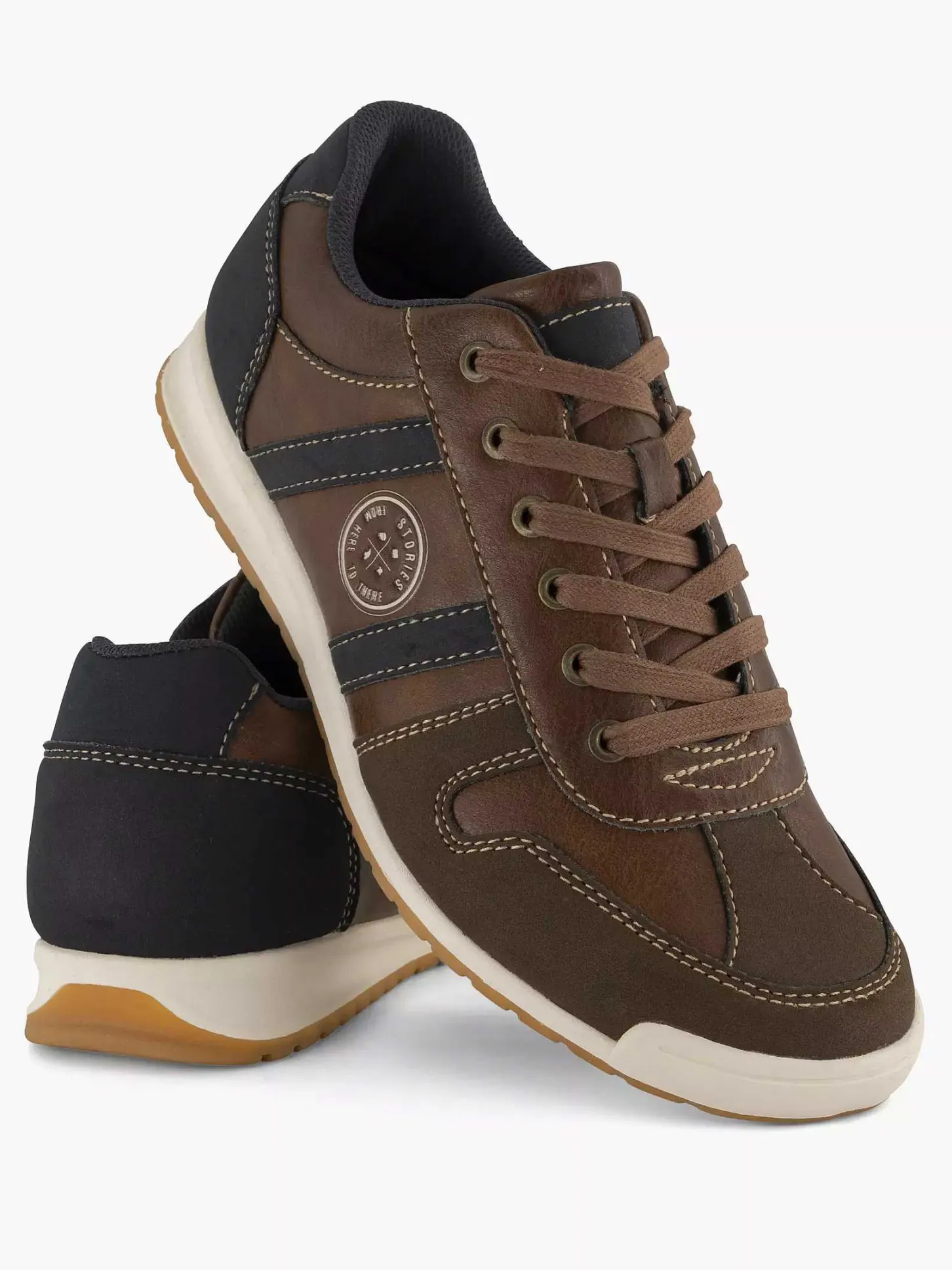 Outlet Bruine Comfort Sneaker Heren Sneakers