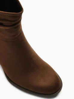 New Bruine Enkellaars Hak Dames Enkellaarzen & Boots