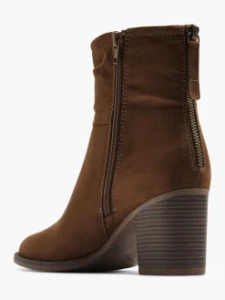New Bruine Enkellaars Hak Dames Enkellaarzen & Boots