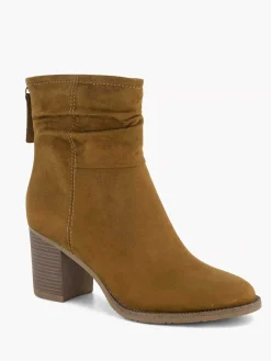 New Bruine Enkellaars Hak Dames Enkellaarzen & Boots