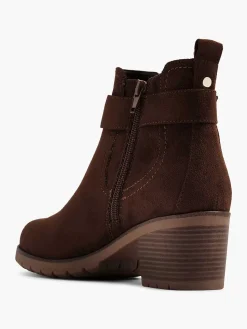Bruine Enkellaars Siergesp Dames Enkellaarzen & Boots
