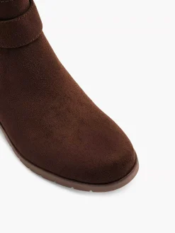 Bruine Enkellaars Siergesp Dames Enkellaarzen & Boots