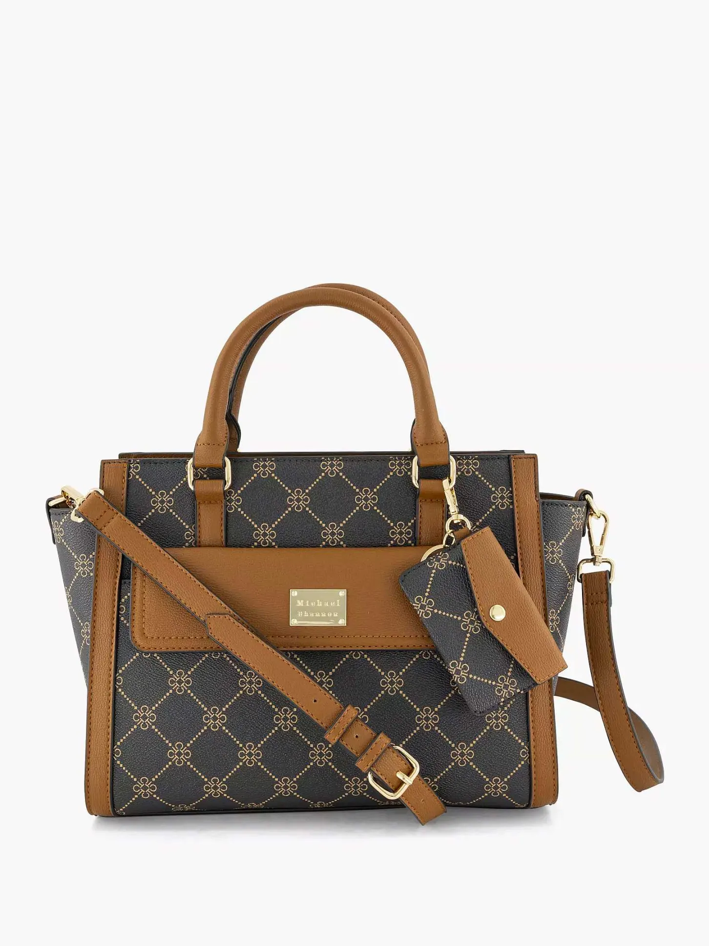Discount Bruine Handtas Print Dames Online Exclusive Accessoires