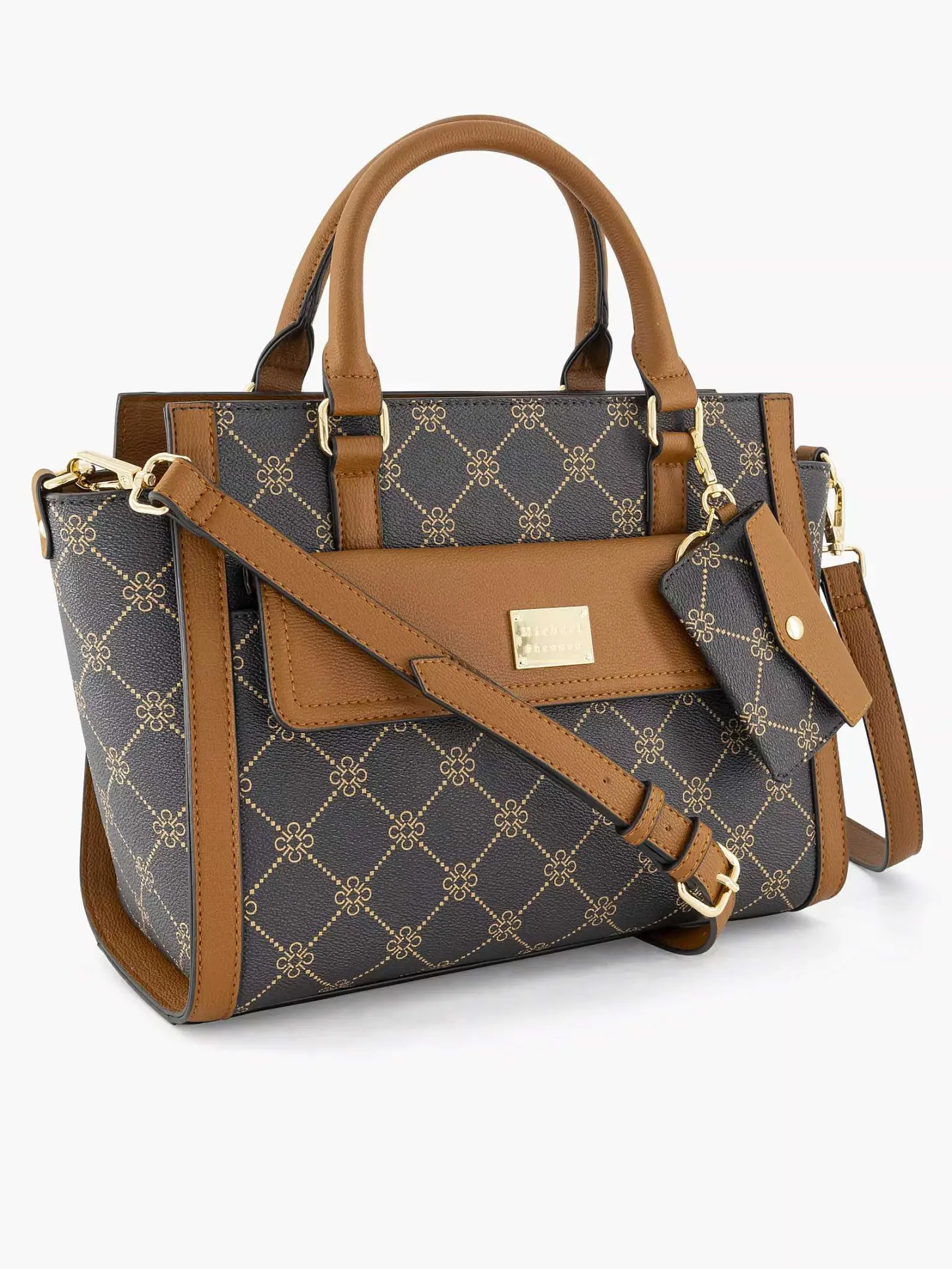 Discount Bruine Handtas Print Dames Online Exclusive Accessoires
