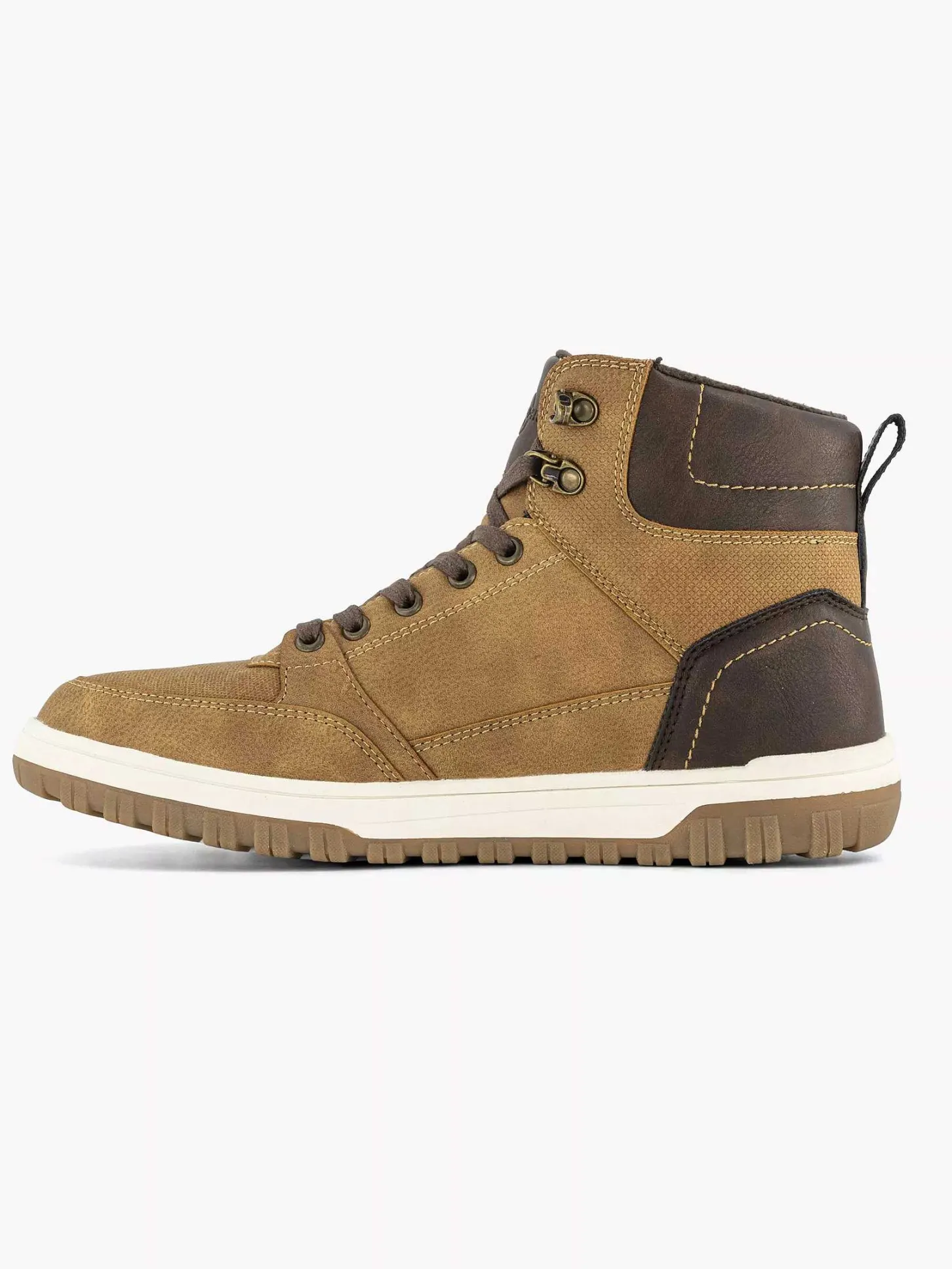 New Bruine Hoge Sneaker Heren Sneakers