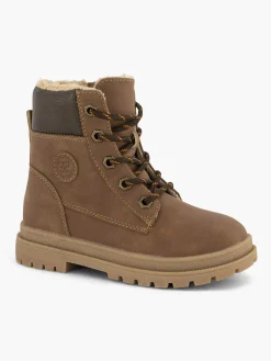 Sale Bruine Hoge Veterboot Kinderen Jongensschoenen
