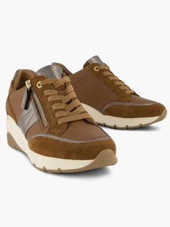 Best Bruine Leren Comfort Sneaker Dames Comfort Schoenen