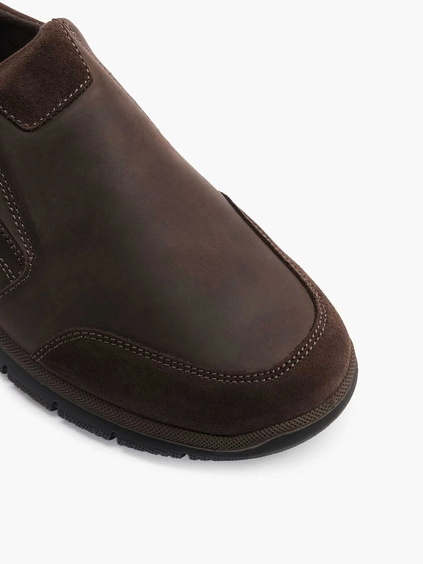 Bruine Leren Instapper Heren Geklede Schoenen