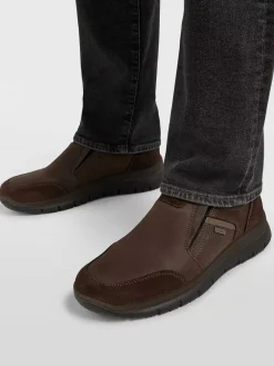 Bruine Leren Instapper Heren Geklede Schoenen
