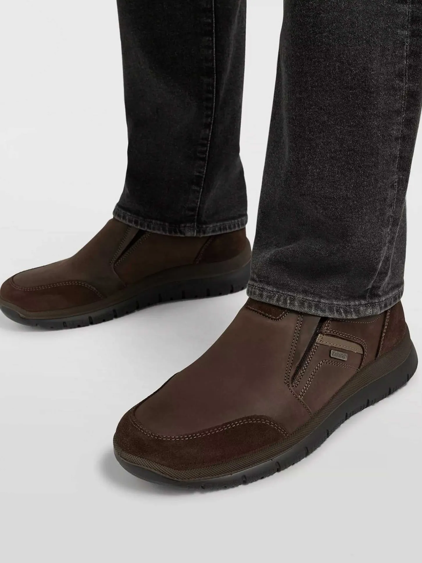 Bruine Leren Instapper Heren Geklede Schoenen