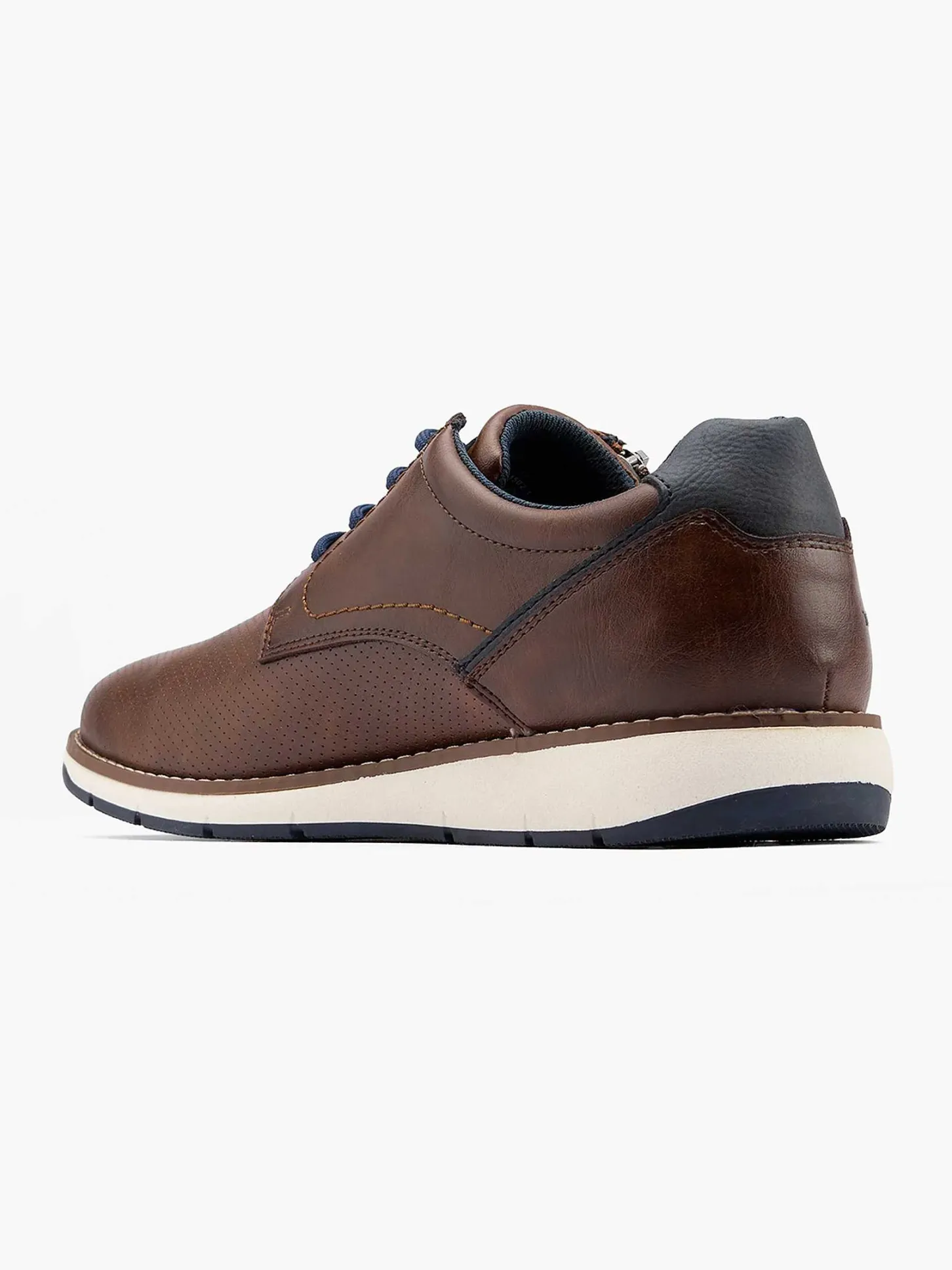 Outlet Bruine Leren Sneaker Heren Sneakers