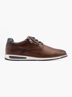 Outlet Bruine Leren Sneaker Heren Sneakers