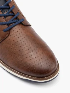 Outlet Bruine Leren Sneaker Heren Sneakers