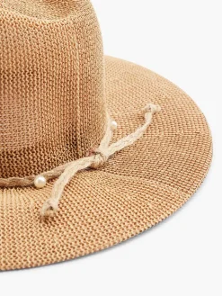 Bruine Rieten Strandhoed Dames Online Exclusive Accessoires