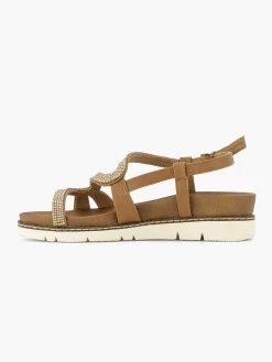 Clearance Bruine Sandaal Sierketting Dames Sandalen