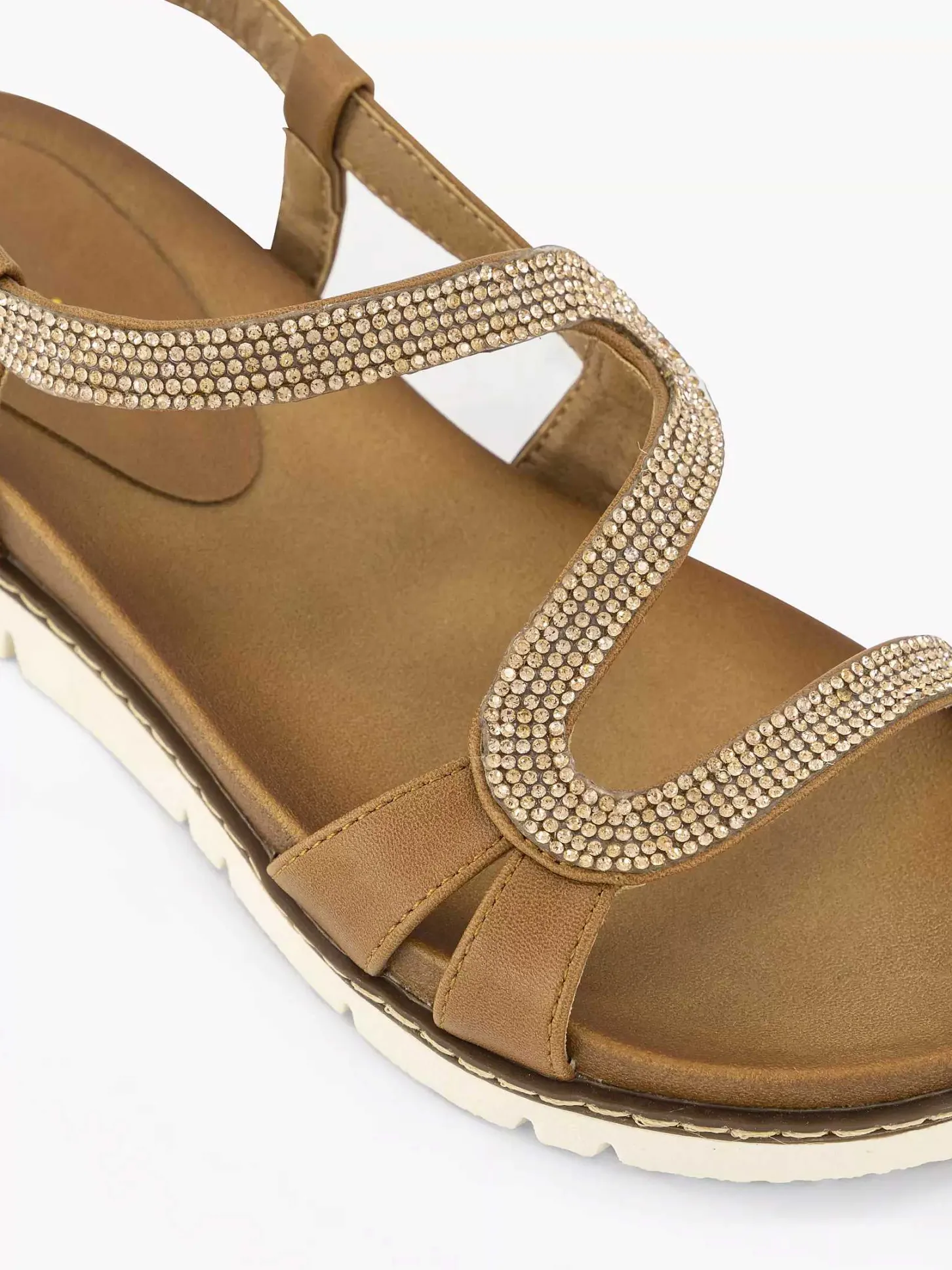 Clearance Bruine Sandaal Sierketting Dames Sandalen
