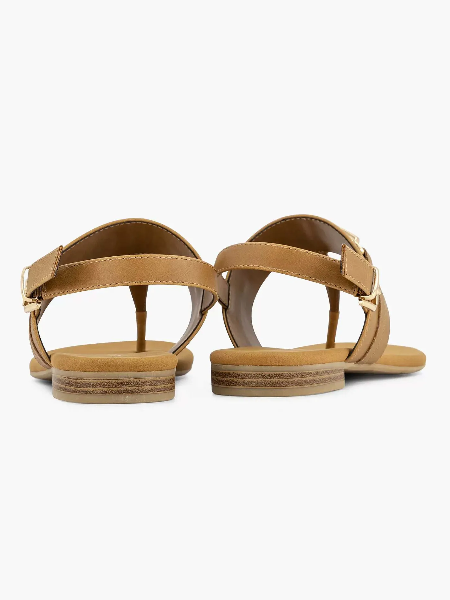 Outlet Bruine Sandaal Sierketting Dames Sandalen