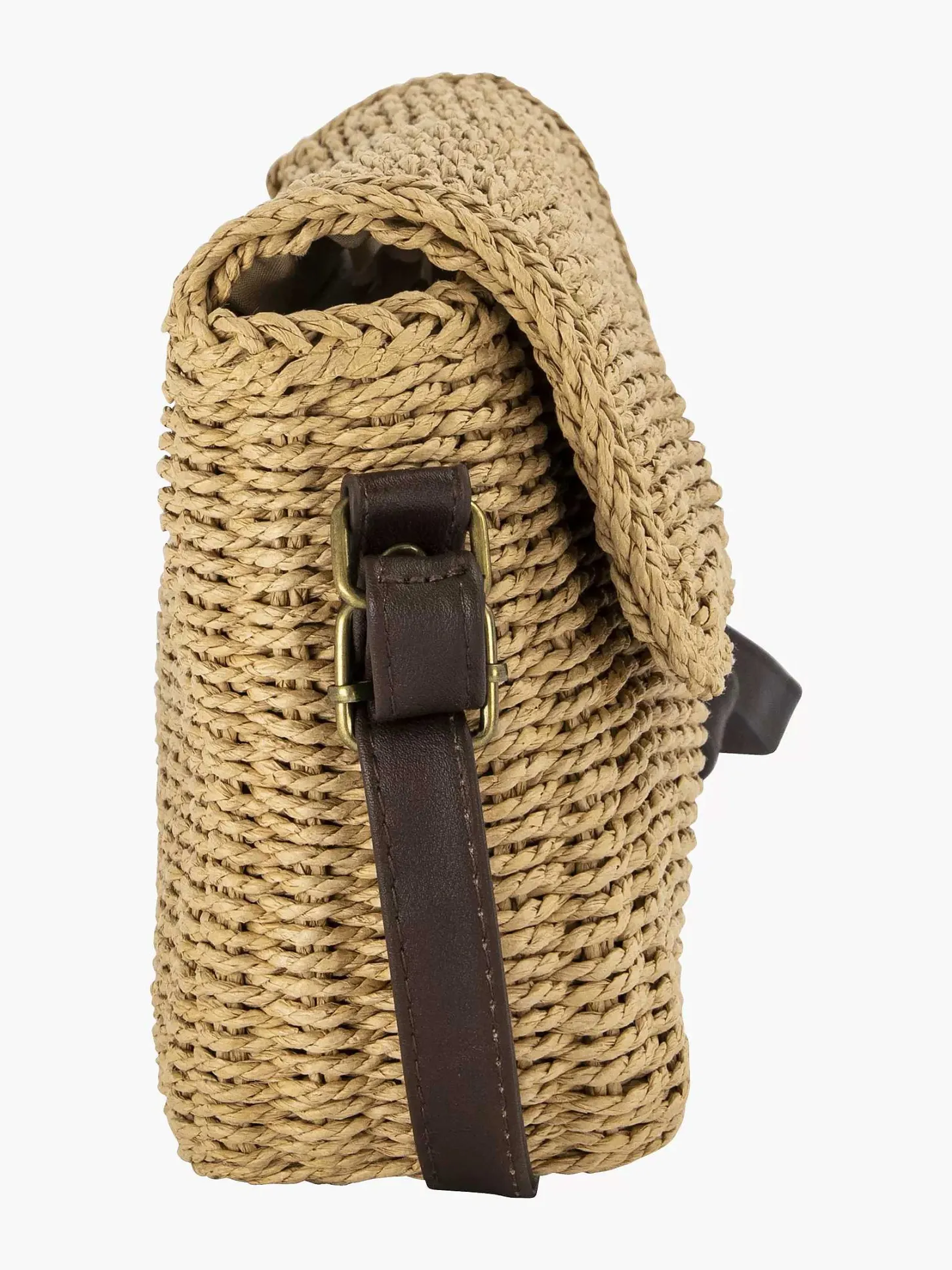 Bruine Schoudertas Riet Dames Online Exclusive Accessoires