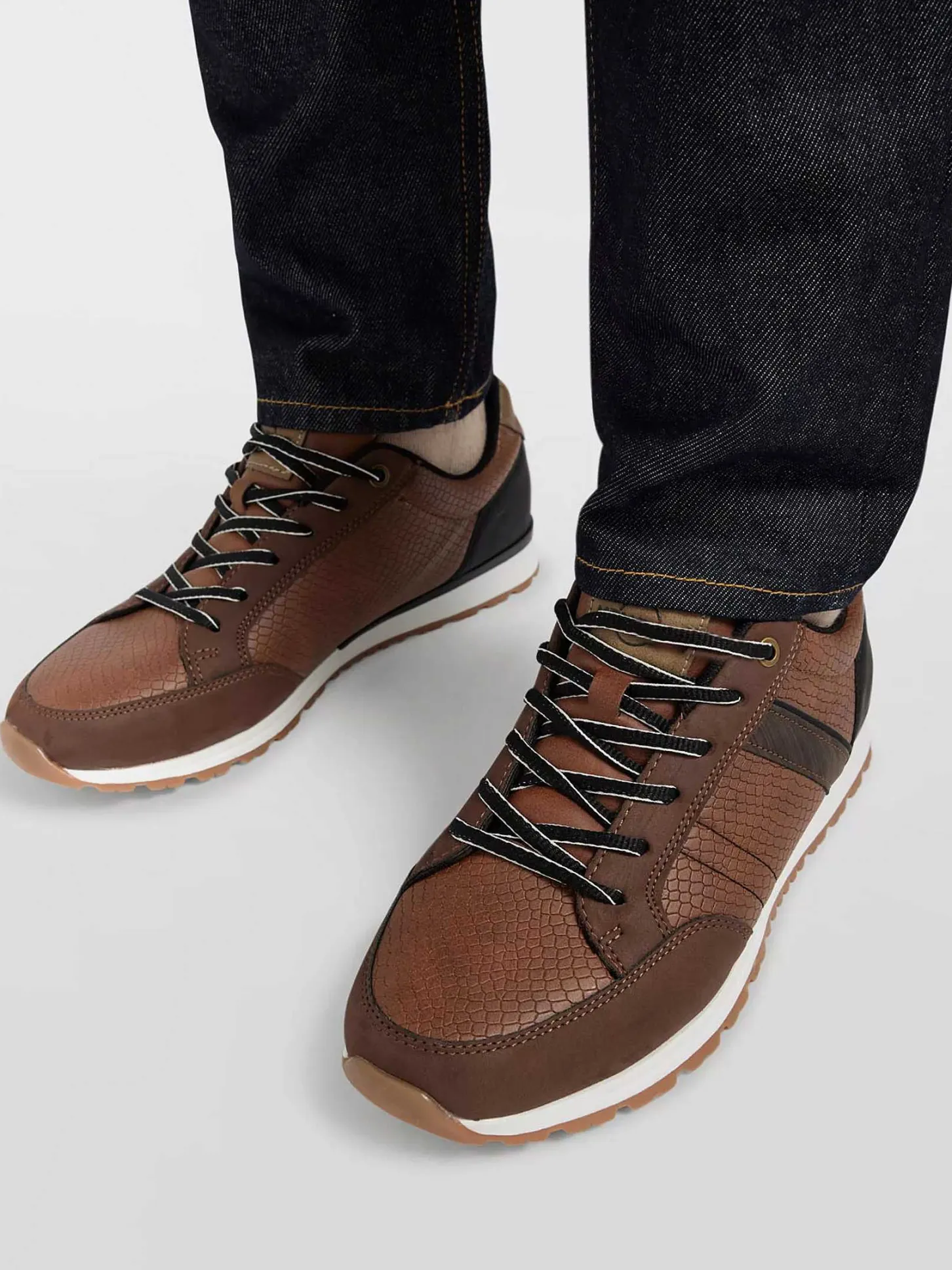 Outlet Bruine Sneaker Heren Sneakers