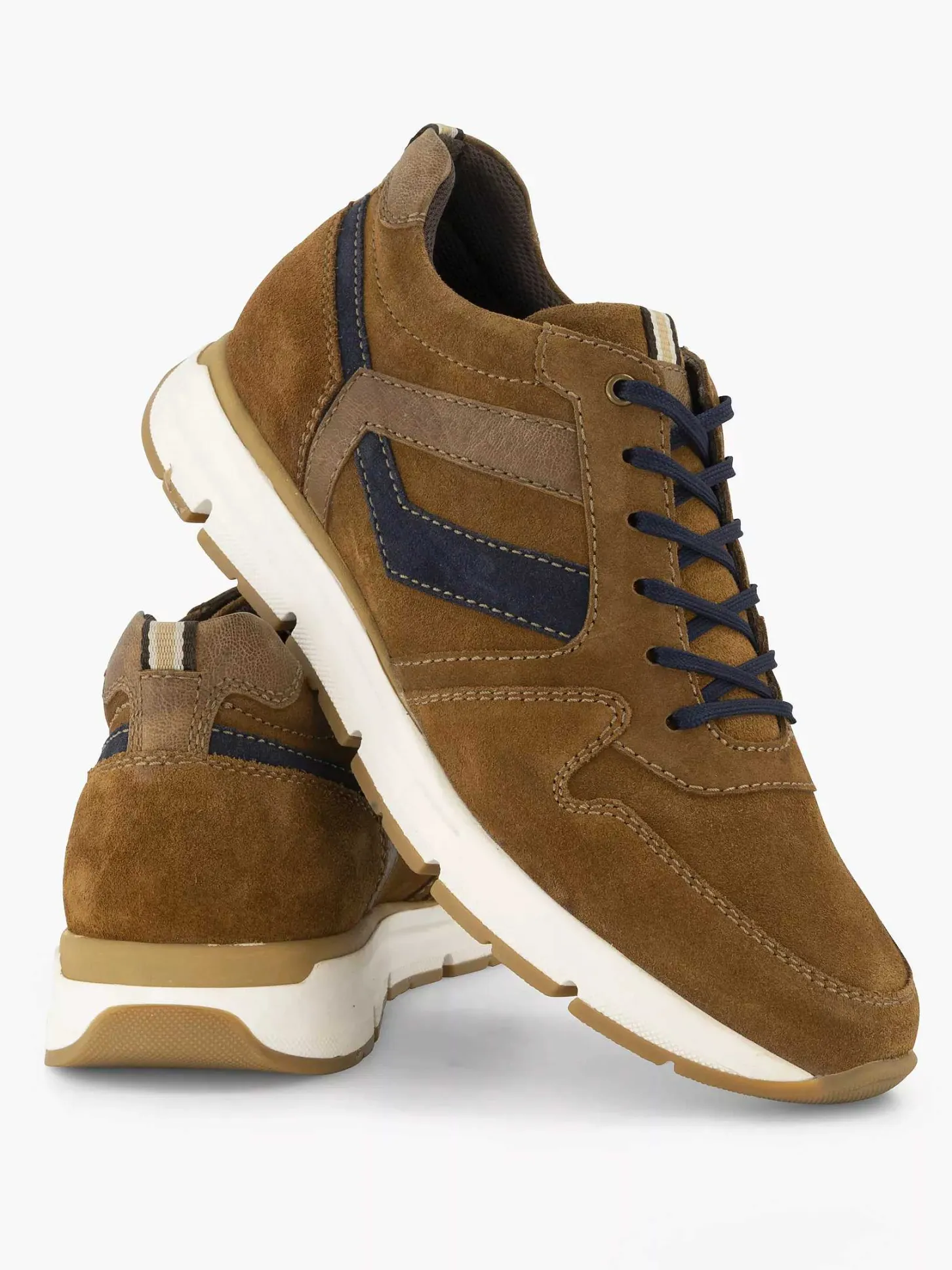 Sale Bruine Suede Sneaker Heren Sneakers