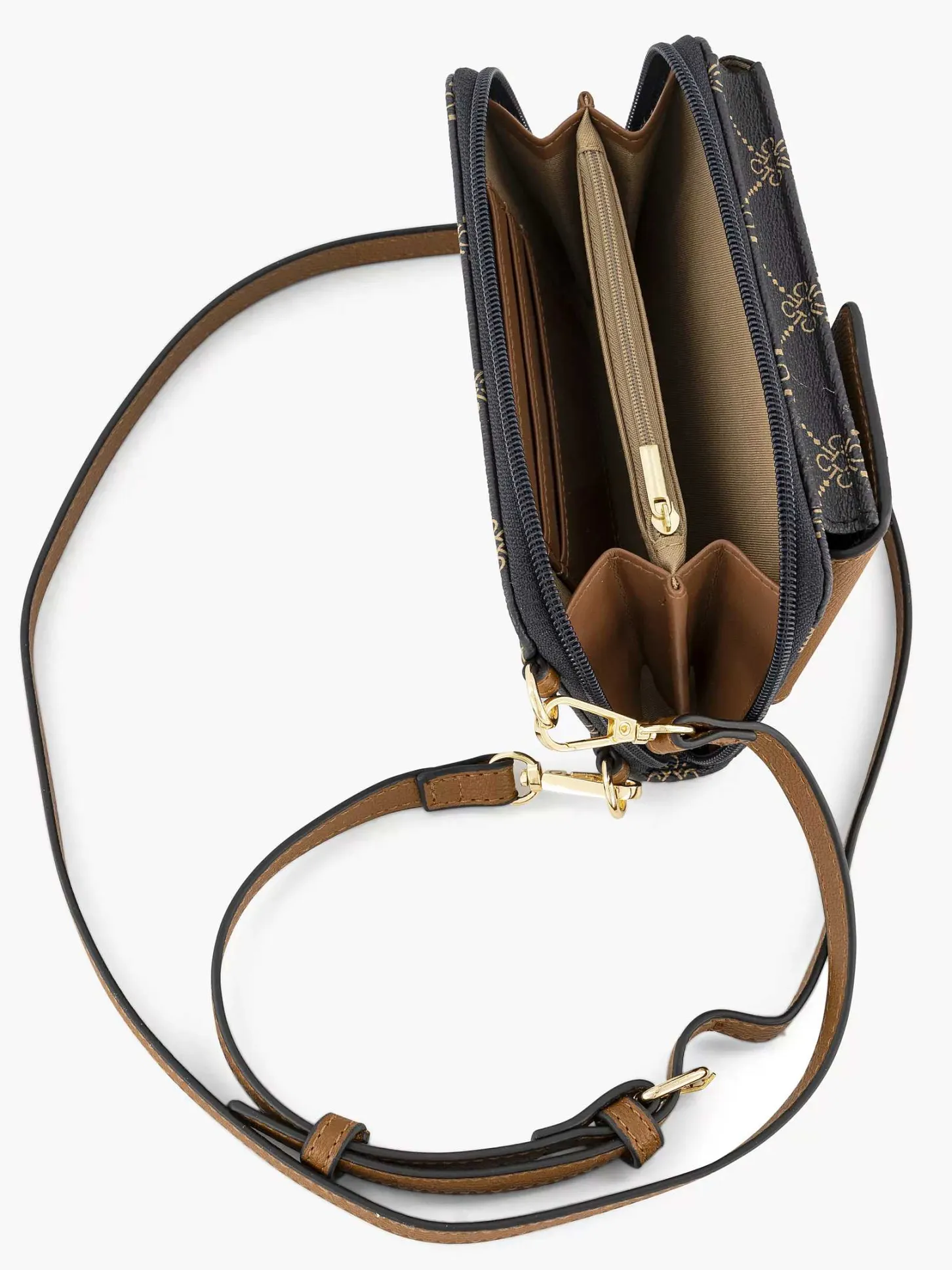 Outlet Bruine Telefoontas Print Dames Online Exclusive Accessoires