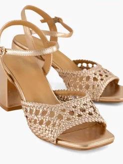 Champagne Sandalette Dames Sandalen