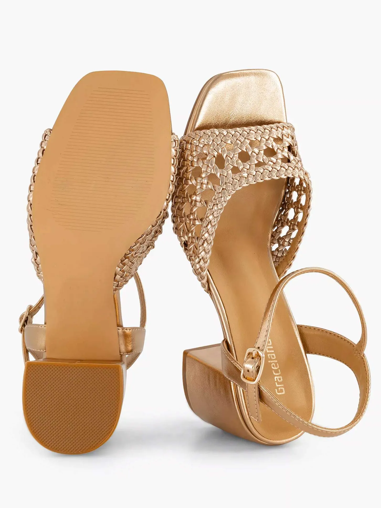 Champagne Sandalette Dames Sandalen