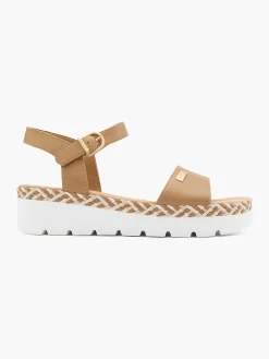 Discount Cognac Platform Sandaal Dames Sandalen