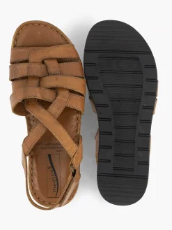 Best Cognac Sandaal Klittenband Dames Sandalen
