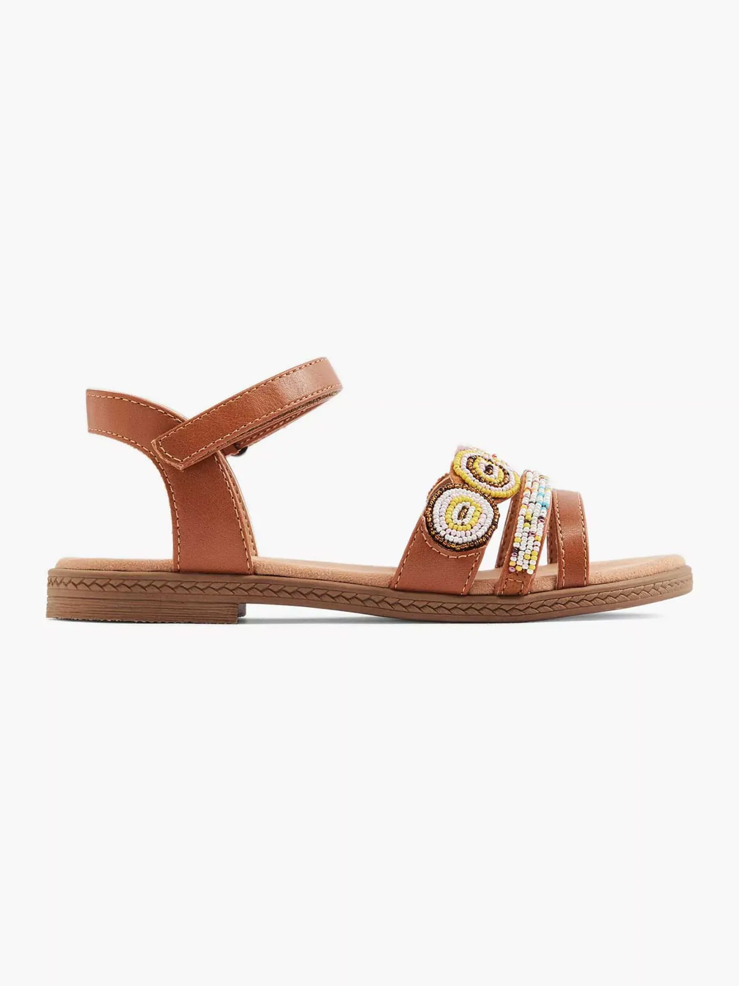 Discount Cognac Sandaal Kralen Kinderen Babyschoenen