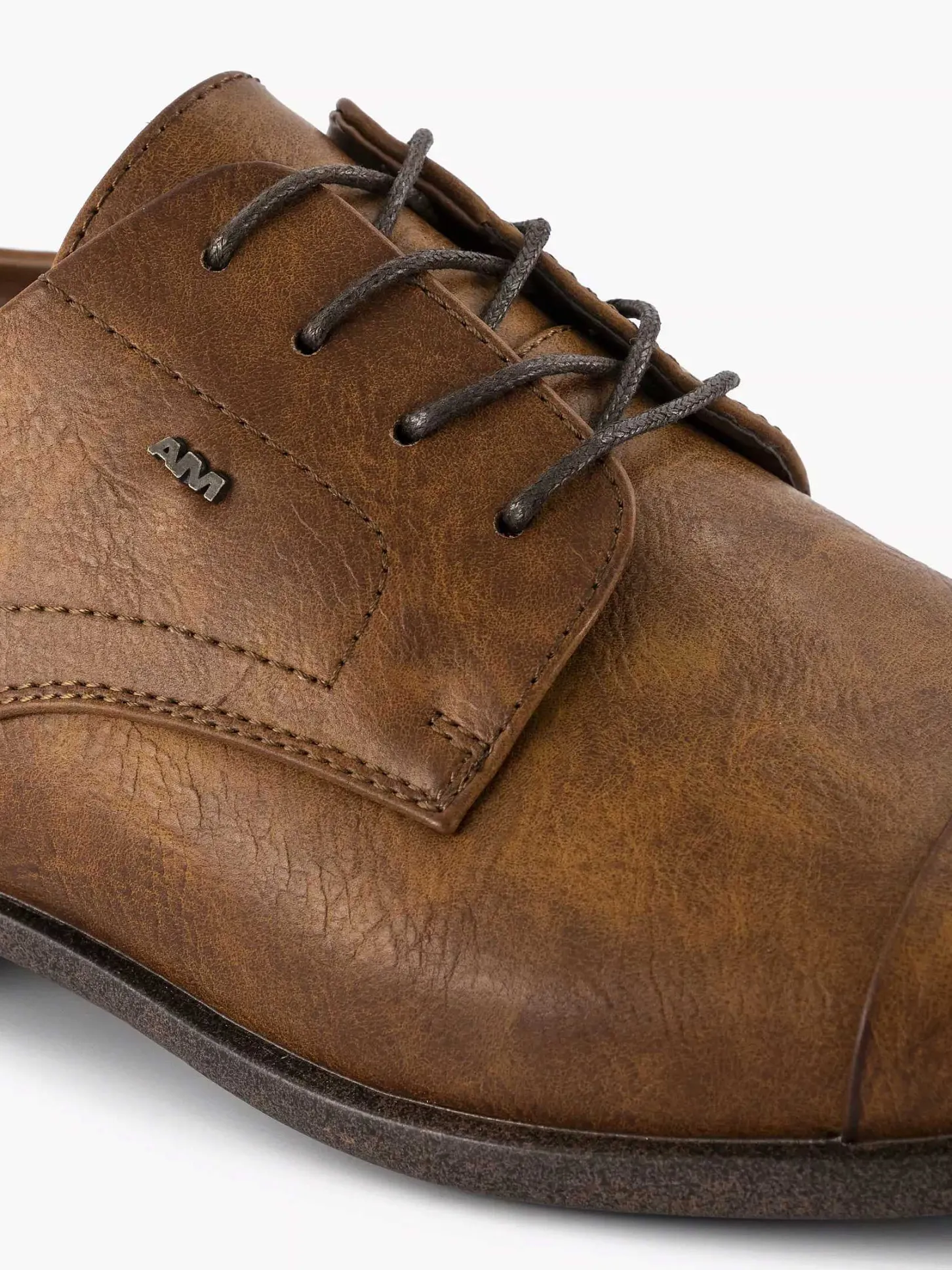 Cognac Veterschoen Heren Geklede Schoenen