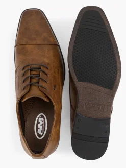Cognac Veterschoen Heren Geklede Schoenen