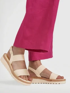 Sale Creme Platform Sandaal Dames Sandalen