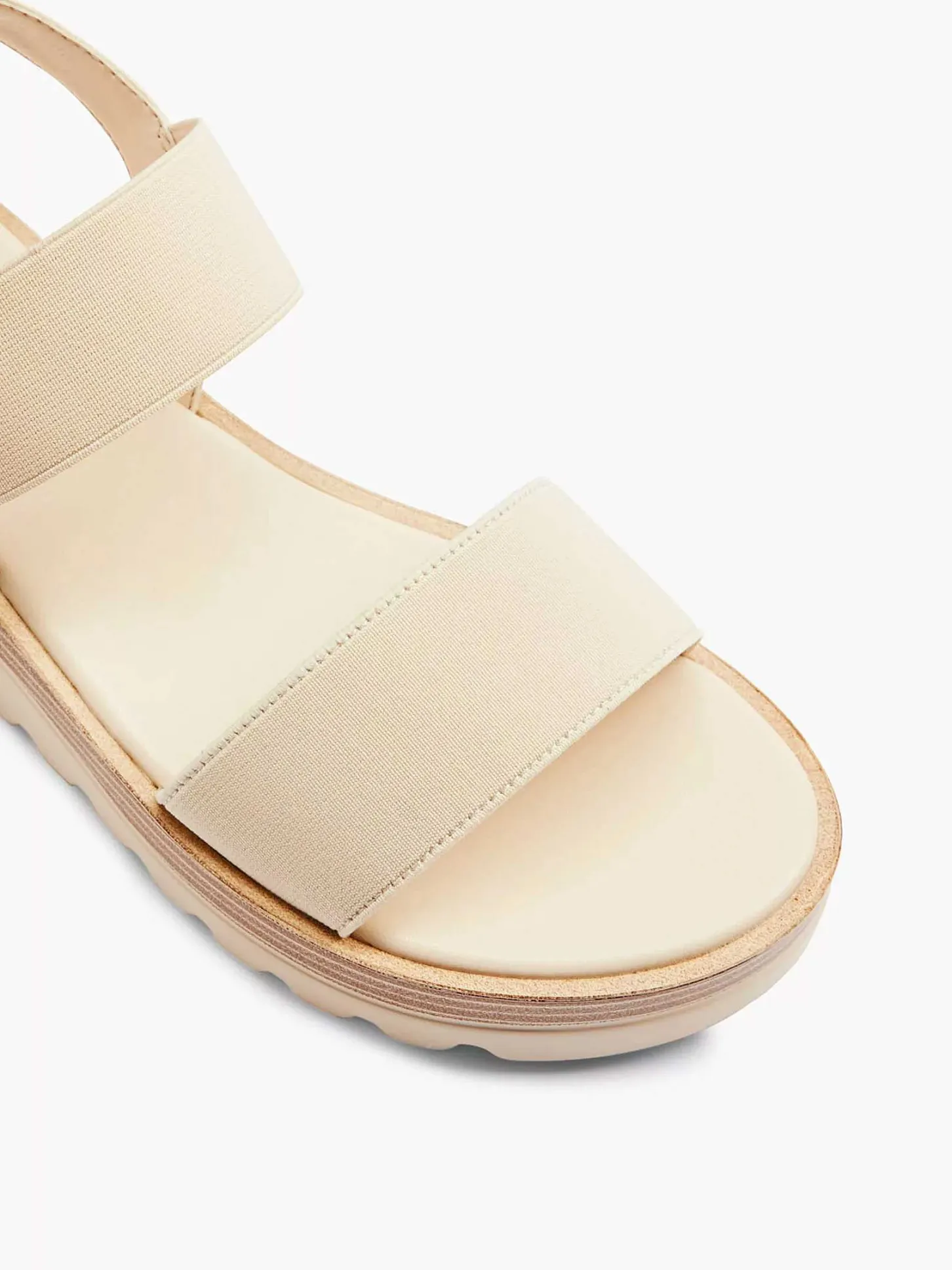 Sale Creme Platform Sandaal Dames Sandalen