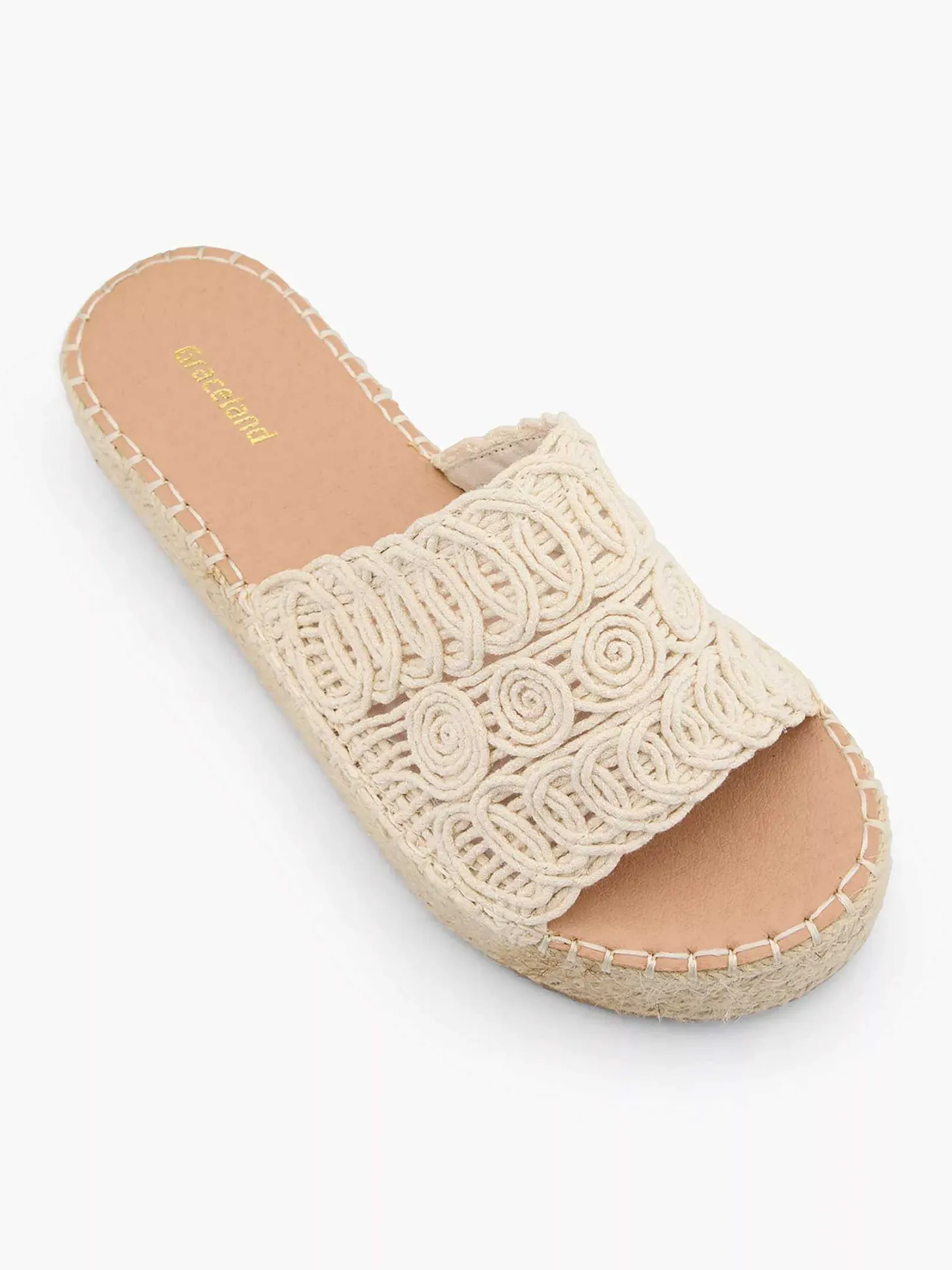 Hot Creme Platform Slipper Dames Slippers