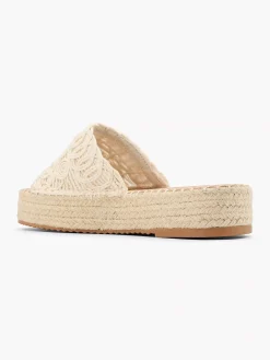 Hot Creme Platform Slipper Dames Slippers