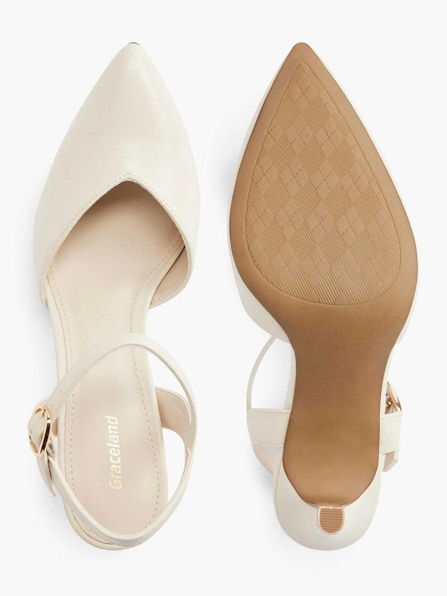 Online Creme Pump Dames Hoge Hakken