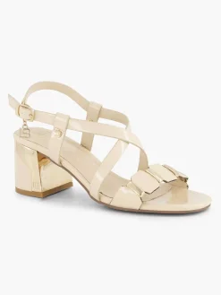 Clearance Creme Sandalette Dames Sandalen