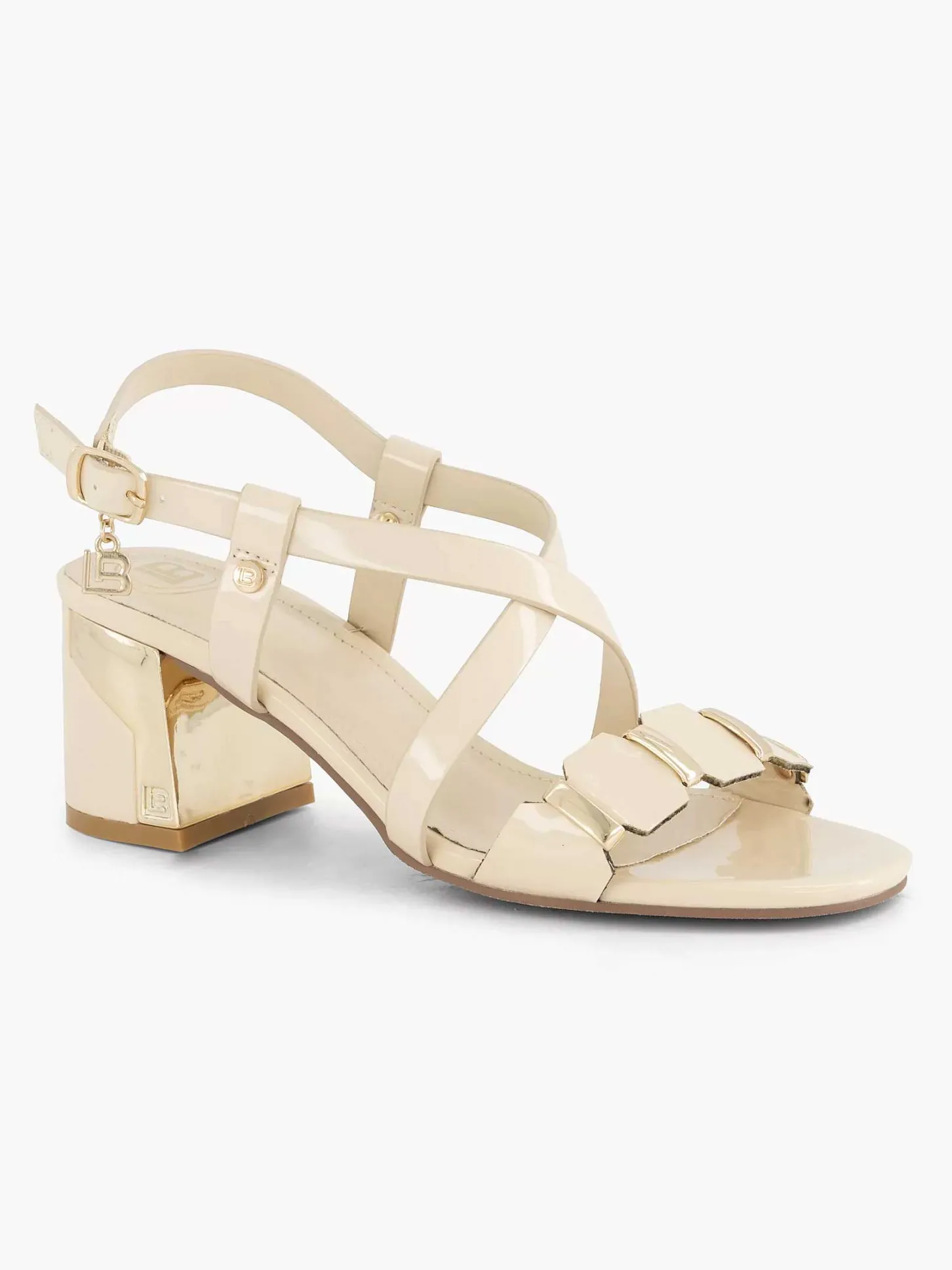 Clearance Creme Sandalette Dames Sandalen