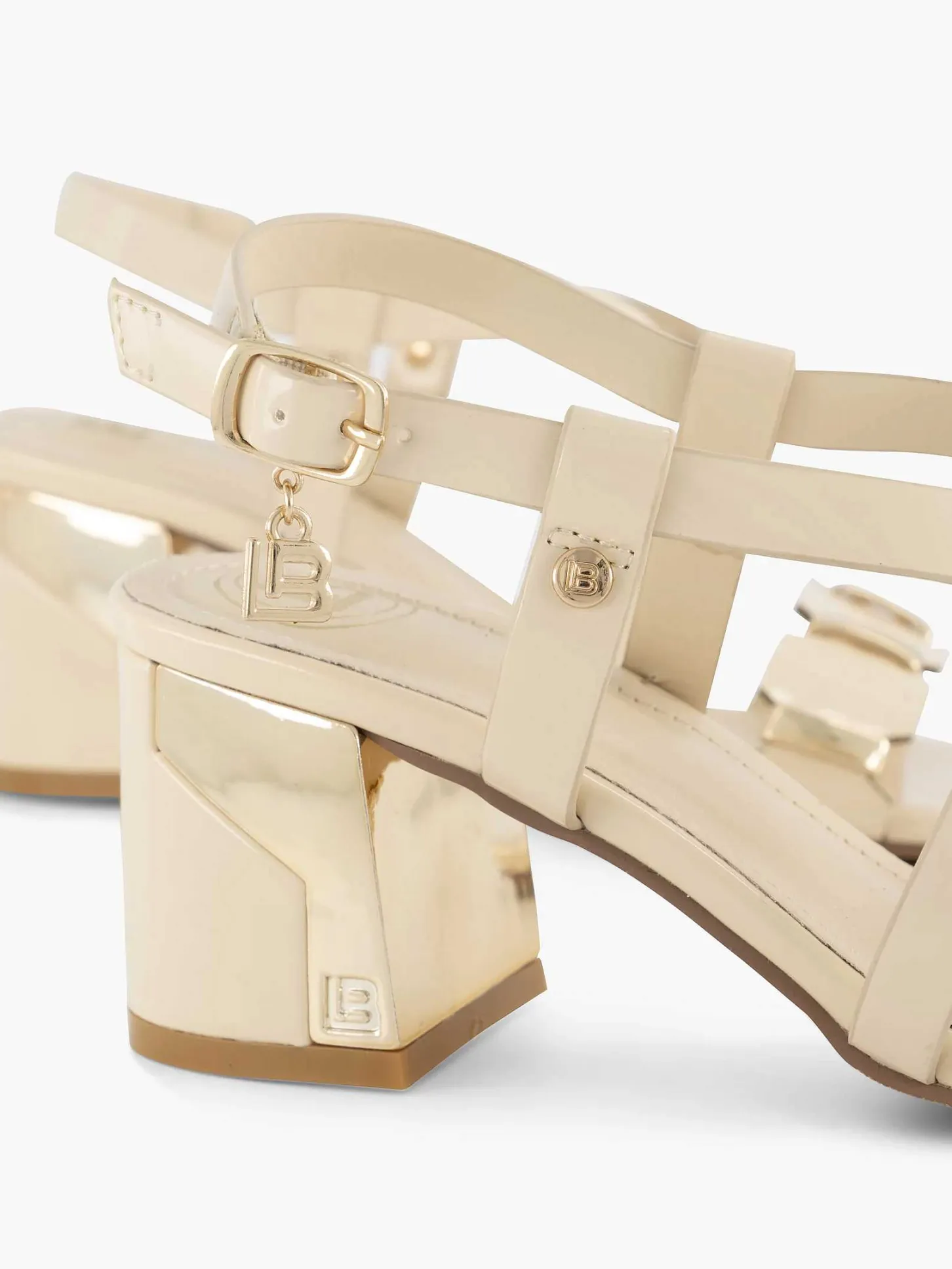 Clearance Creme Sandalette Dames Sandalen